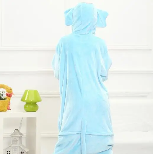 HKSNG/Пижама кигуруми с изображением животных серого и синего цвета пижама слона