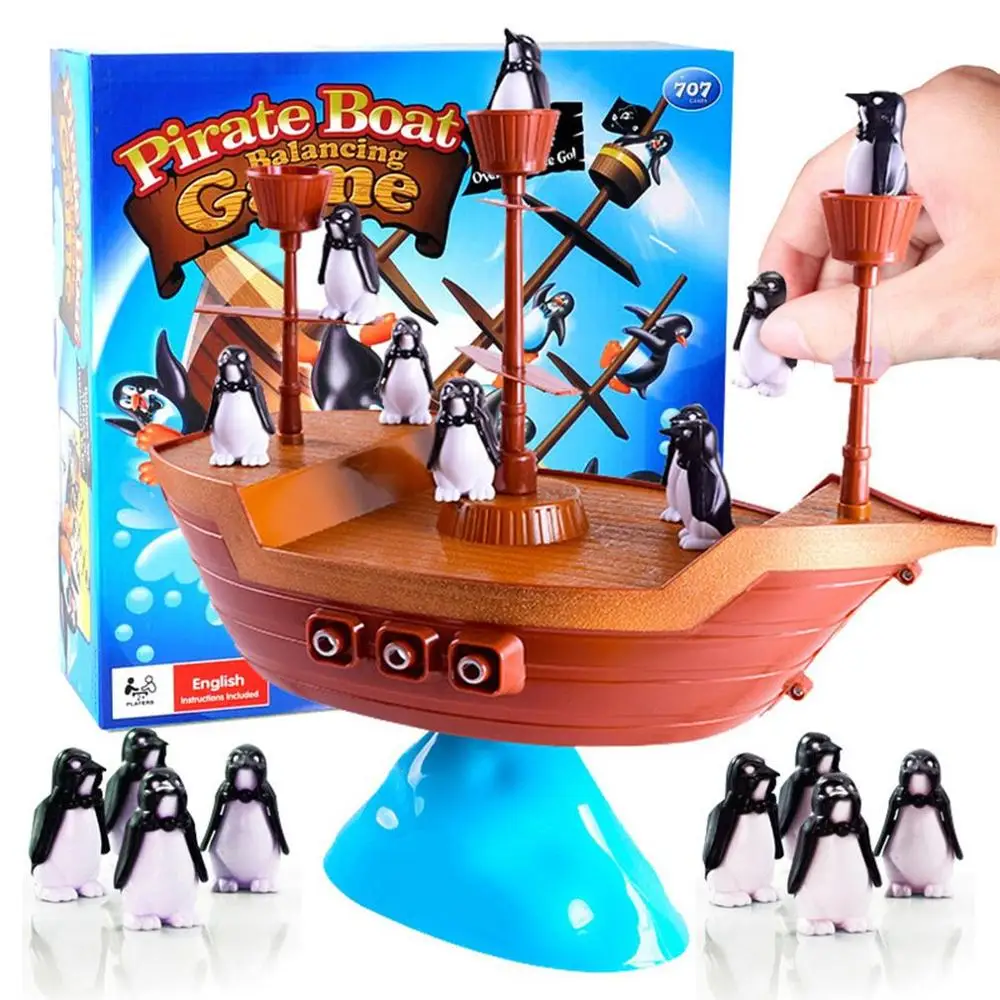 

Творческая Пиратская лодка, Пингвины, балансировочная игра, Интерактивная балансировочная игра, Детская обучающая развивающая игрушка, де...
