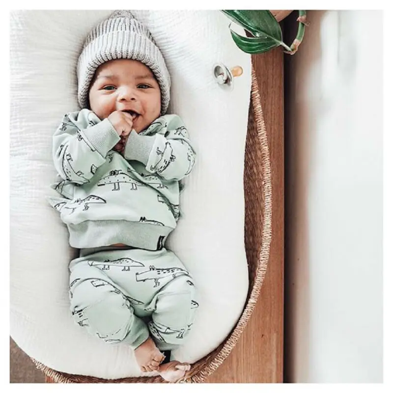 Новинка 2019 года комплект осенней одежды для новорожденных мальчиков и девочек