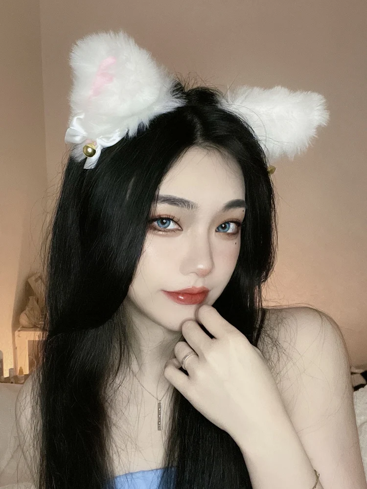

Plush Cute Cat Cat Ear Headband Fox Headband Headdress Female Barrettes Cat Hairpin Animal Ears Tide