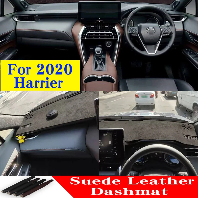 

For Toyota Harrier 2020 2021 Car-styling Suede Leather Dashmat Dashboard Cover Pad Dash Mat Carpet Custom mat dash