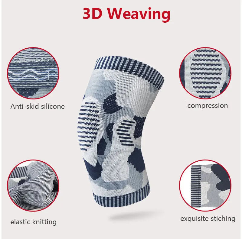 Fitness Running Cycling Knee Support Braces Elastic Nylon Sport Compression Knee Pad Sleeve for Basketball Volleyball