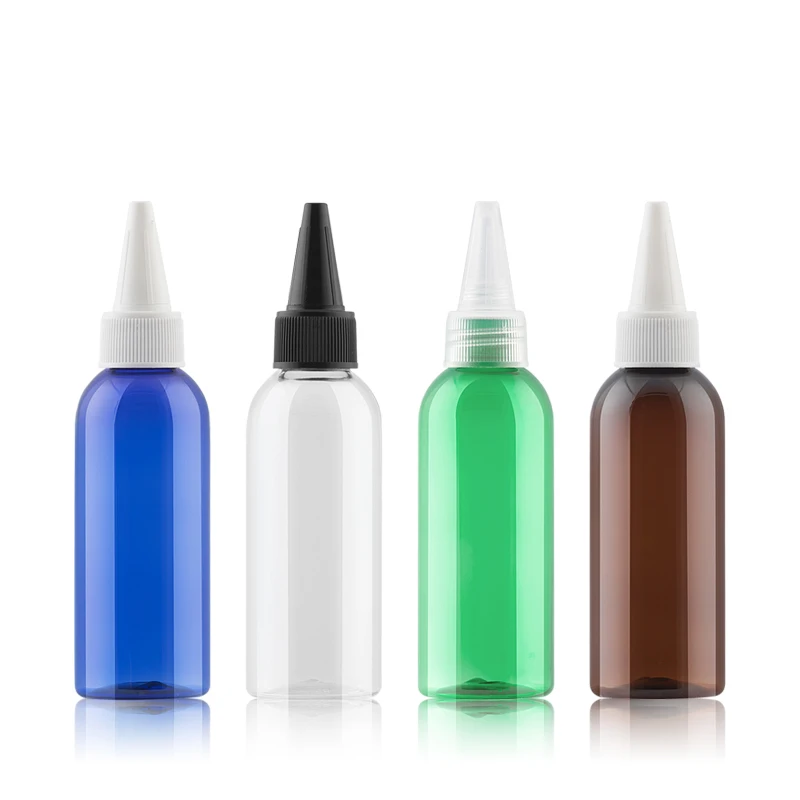 48 шт. 80 мл прозрачная коричневая пластиковая пустая бутылка для домашних