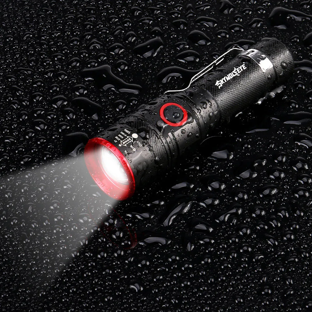 

Portable USB Rechargeable LED Flashlight Outdoor Camping Fishing Light