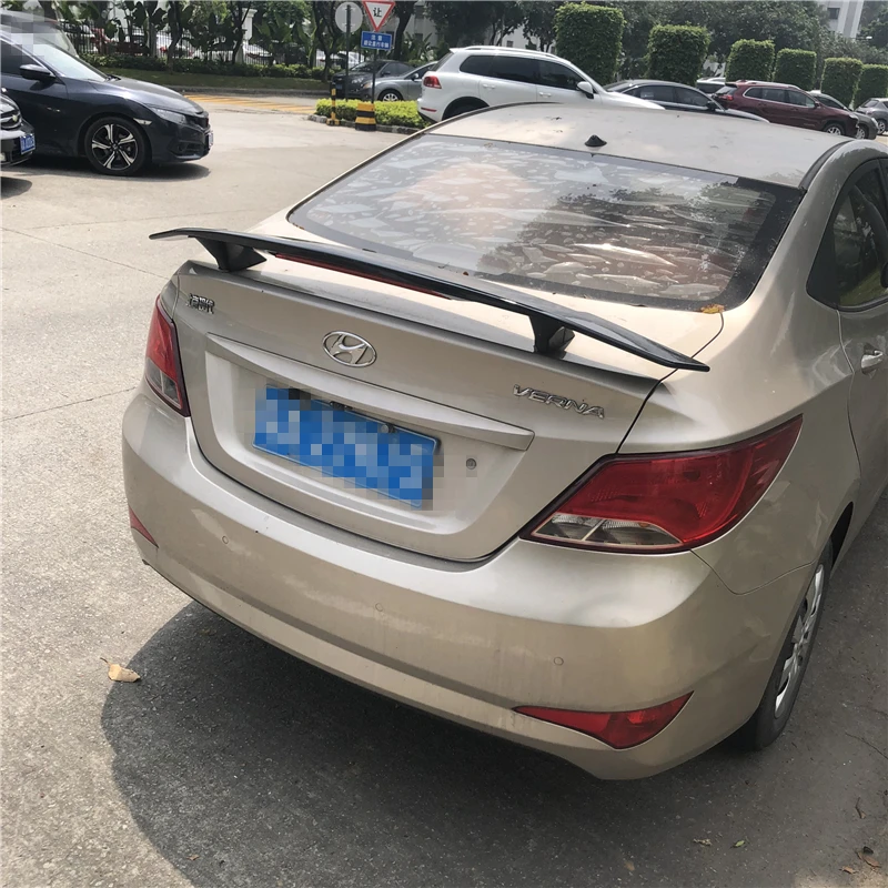 Для Accent Verna спойлер 2006 2018 Hyundai ACCENT TF высококачественный Спойлер ABS Материал заднее