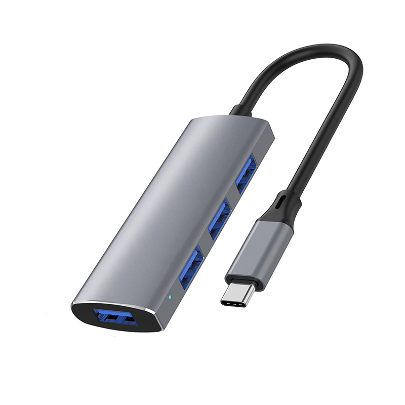 

Высокоскоростной концентратор USB Type-C 3,0, 4 порта, мультиразветвитель, адаптер OTG для Lenovo, Xiaomi, Macbook Pro 13, 15, Air m1, аксессуары для ПК