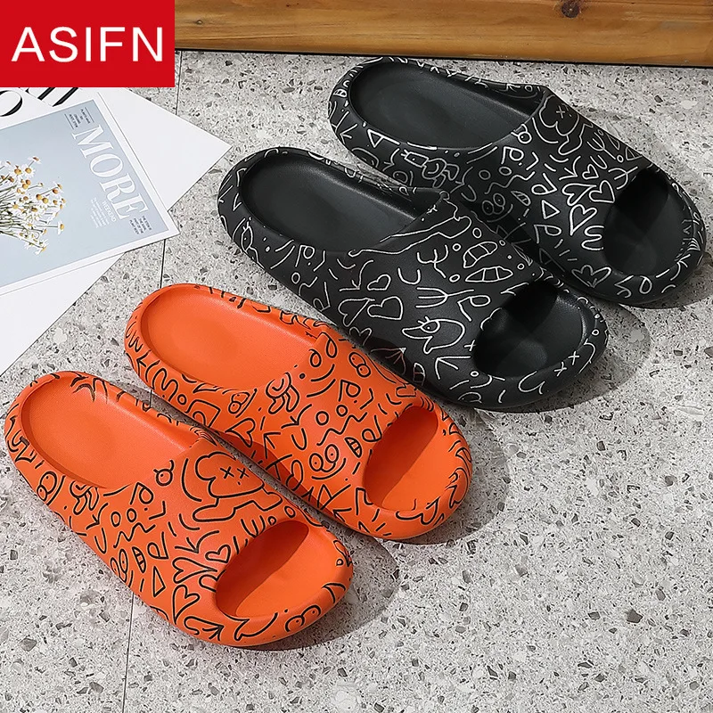 Шлепанцы ASIFN из ЭВА для мужчин и женщин мягкие сандалии на толстой подошве