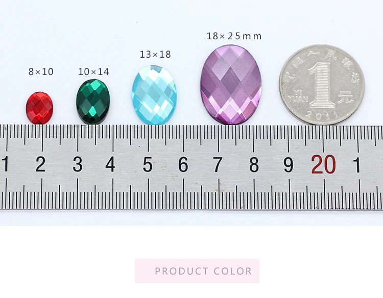 

20p 10x14 Oval Color Foiled Flat Back faceted crystal Glass rhinestone Teardrop Gem Crystal Eye Facet jewelry making beads