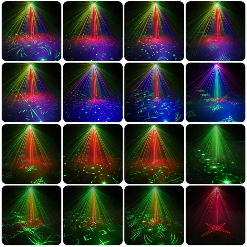 60 узоров сценический свет RGB Голосовое управление Музыка Led дискотека Рождество