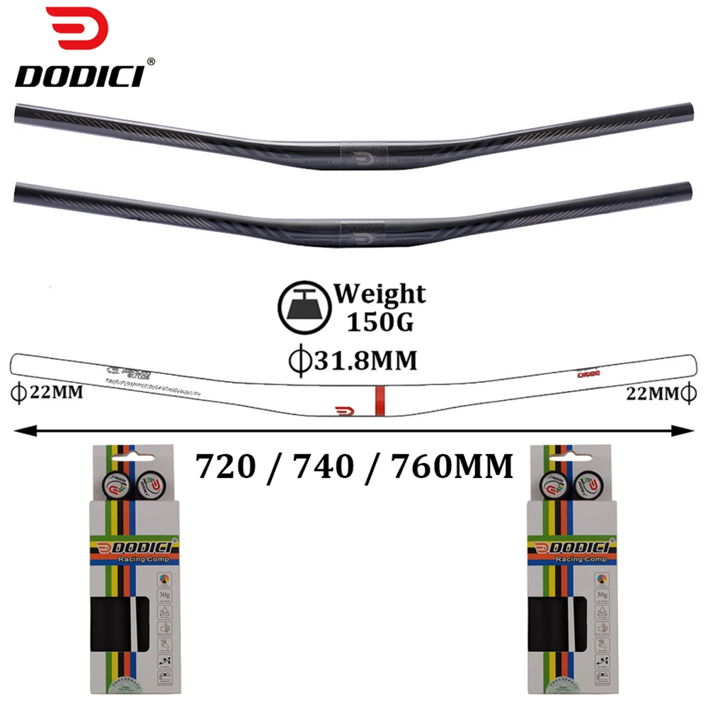 

MTB Bicycle Carbon Handlebar,With Pair of Grip,Ultralight Bike Handle Accessories,Mountain Road Cycling,Bicycl Steering Wheel