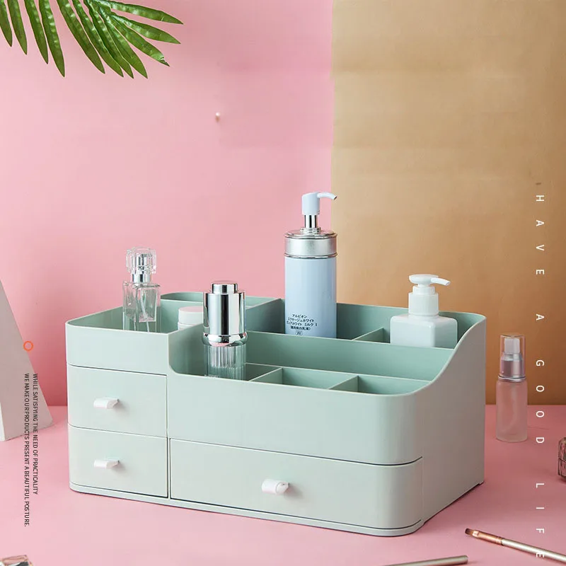 Large Capacity Makeup drawer Organizer Shelf Cosmetic Storage Box Jewelry Nail Polish Container Desktop Sundries | Дом и сад