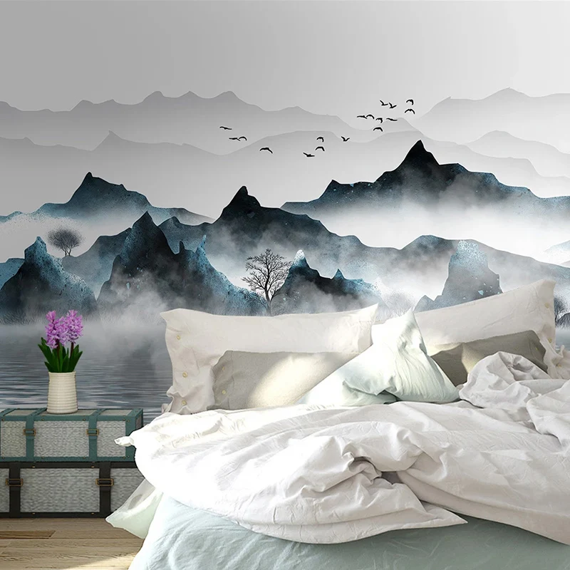 Настенные обои на заказ новинка чернила в китайском стиле пейзаж фото настенные
