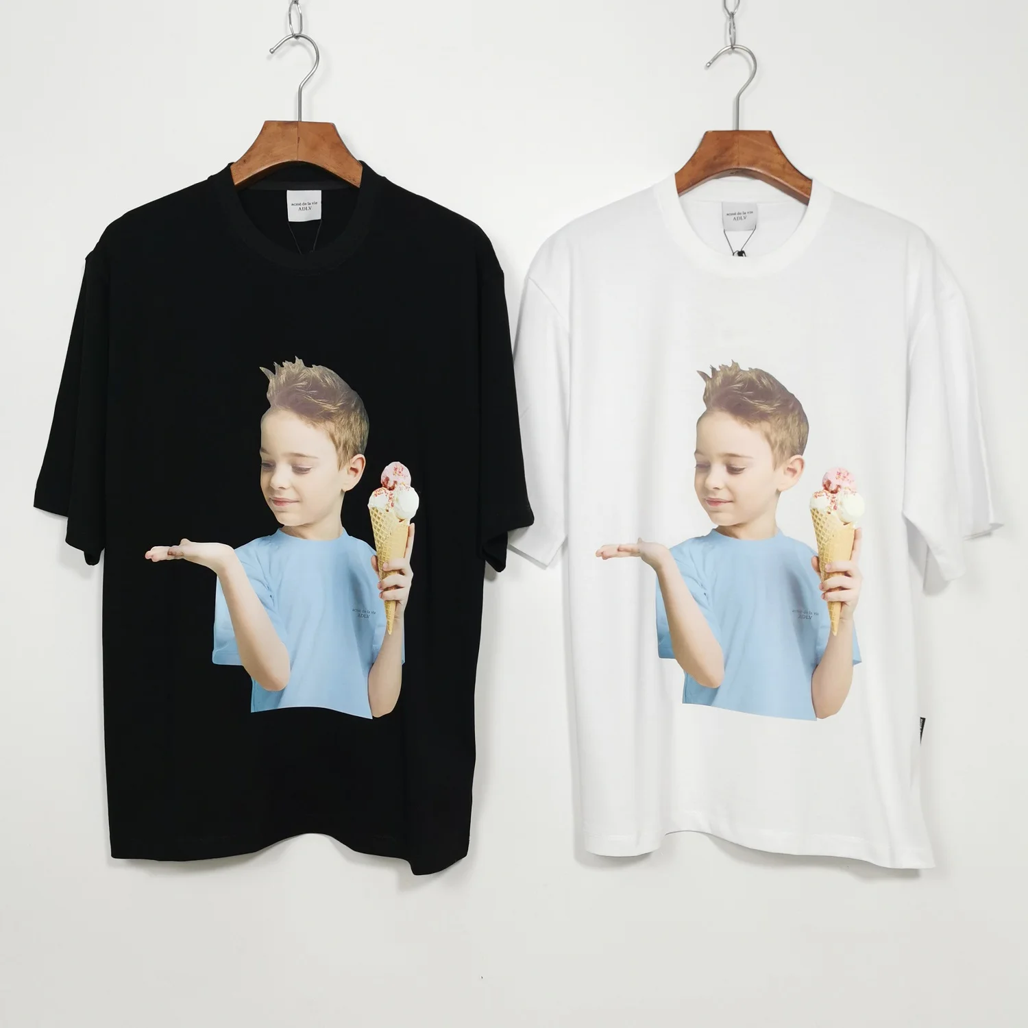 

Cotton Tshirts Acme De La Vie Oversized Summer Streetwear Street Hip-hop Donuts Kids Print Oversized Graphic Top Tees