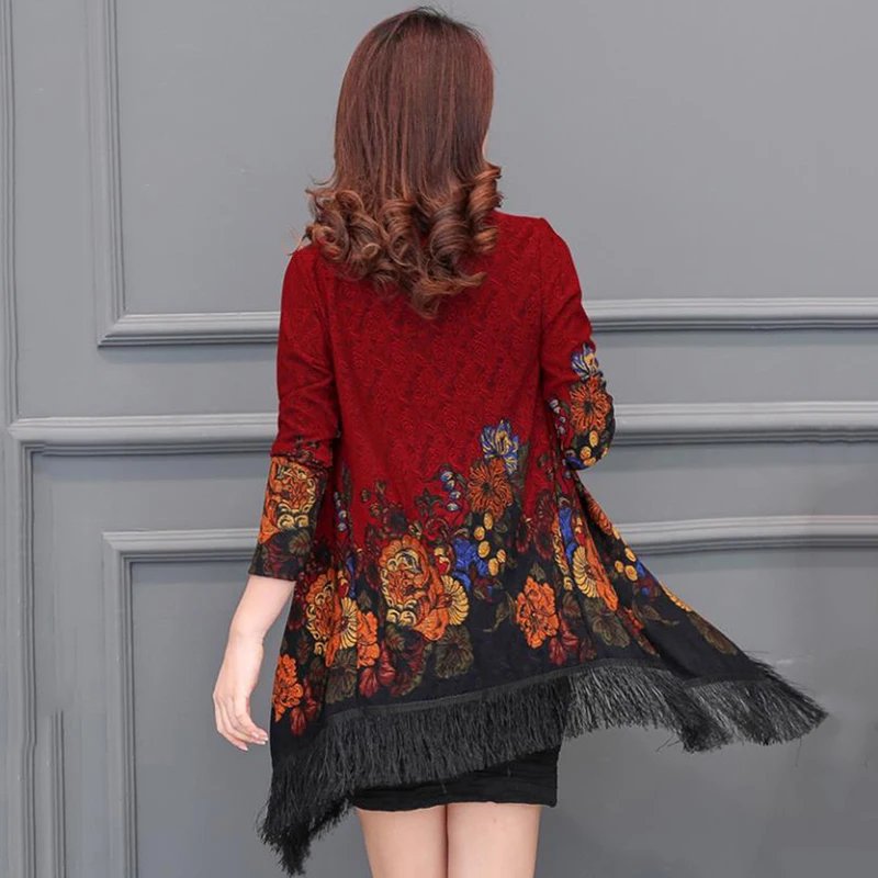 Женская Свободная блузка с цветочным принтом летнее повседневное шифоновое