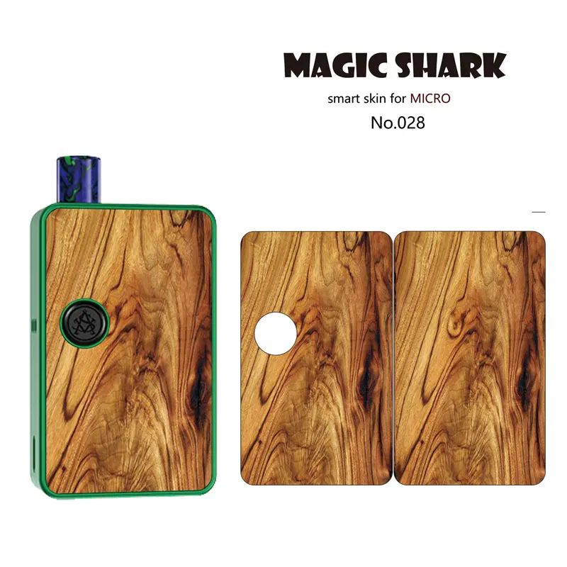 Magic Shark Tiger Wolf Music is Fun Wood Print леопардовая Мода 2.5D наклейка чехол-пленка для Asvape MICRO ELF
