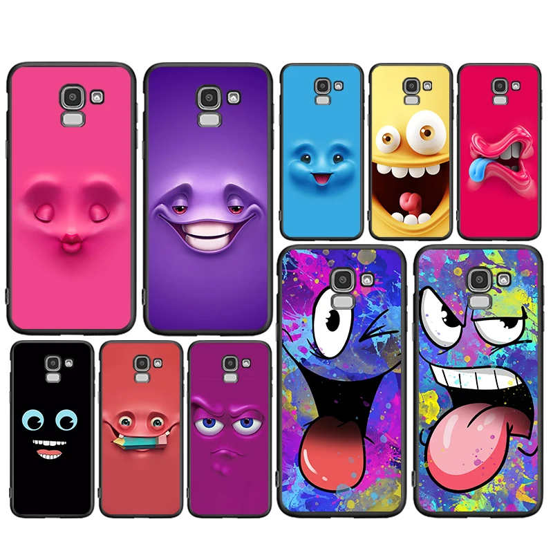 

3D funny face For Samsung J8 J7 Duo J730 J6 J5 J530 J4 J3 J330 J2 Core Star Prime 2018 EU Plus Phone Case