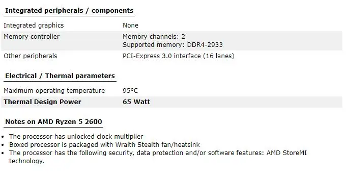 Процессор amd ryzen 5 2600 cpu 3 4 GHz 6 Core 12 Thread 65W TDP processador Socket am4 Настольный без