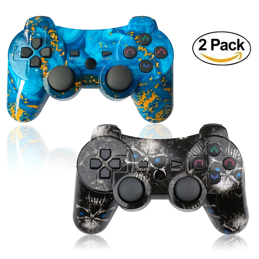 

K ISHAKO Controller Wireless Double Shock Bluetooth Gamepad Gaming Controller For Playstation3 with Charger Cable Joystick