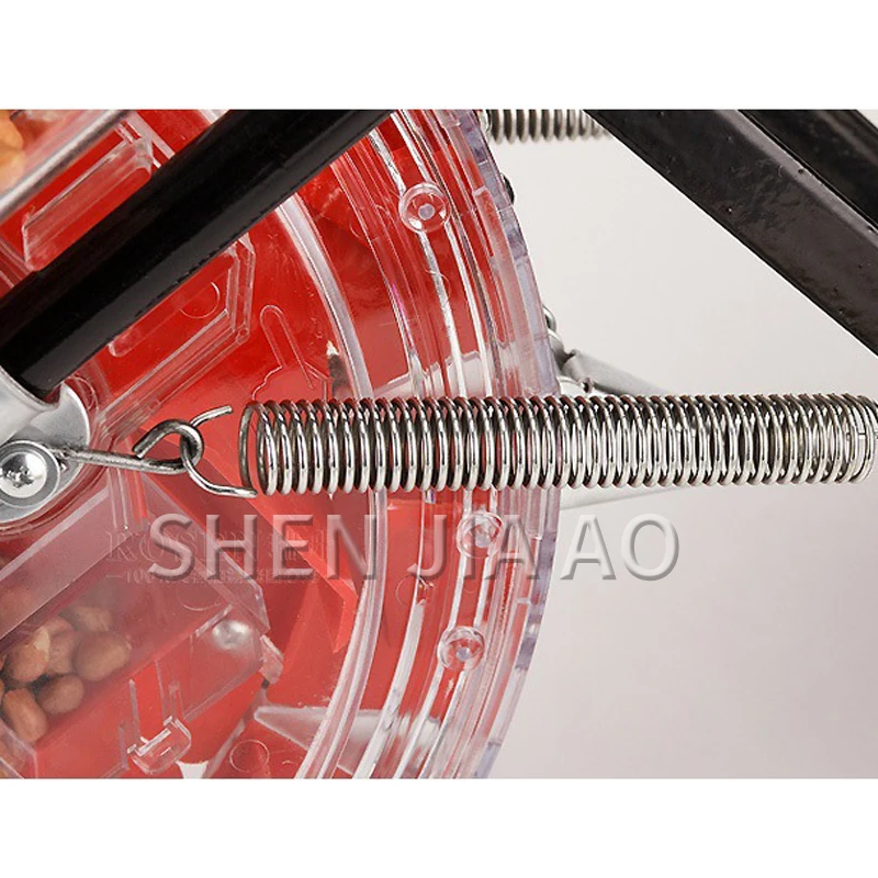 1PC Manual Seeder Machine Hand Push Soy Peanut Corn Seeder Machine Hand Push Roller Point Carousel Precision Seeder Tool