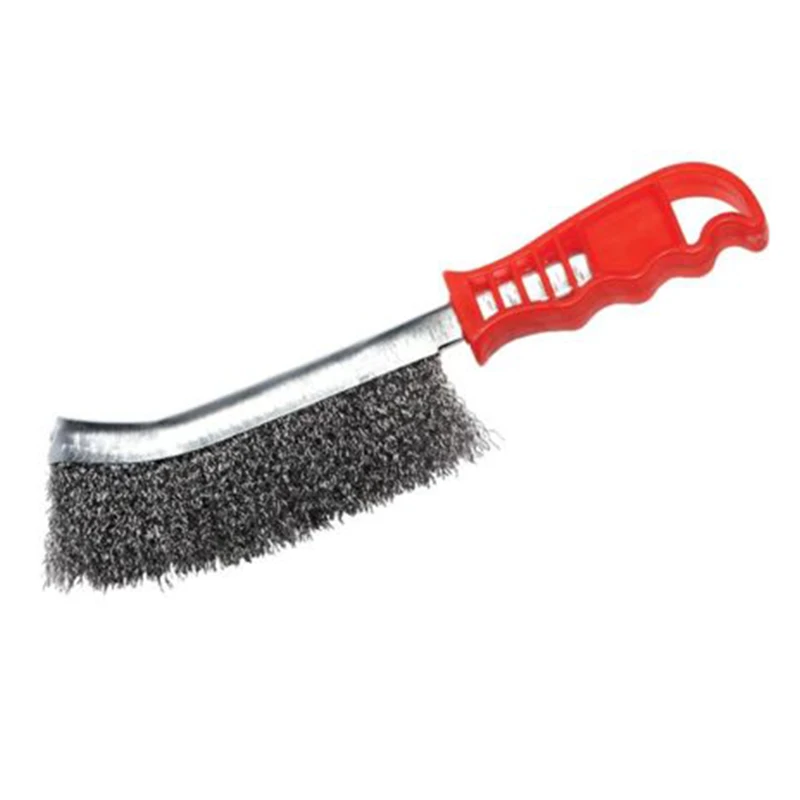 

Hand Brush Tools Steel For Metal Red+Silver Workshop Stainless Wire Removal Prep