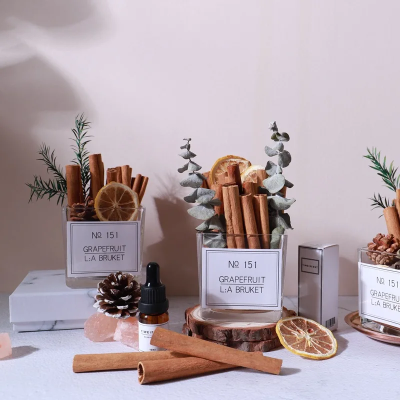 Свеча Корица сушеный аромат DIY Материал рулон сушеных цветов папоротник листья