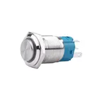 16 мм металлический кольцевой кнопочный переключатель кольцо светодиодный 5-380V с встроенной функцией спуска затвора мгновенный Водонепроницаемый авто двигатель переключение автомобильных дверей