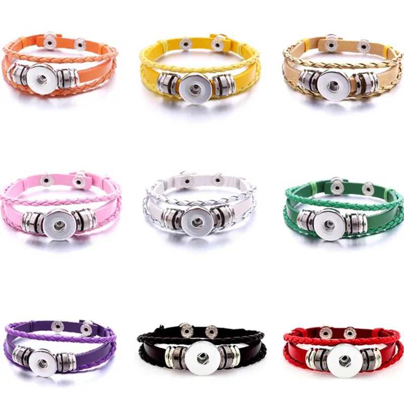 Горячая Распродажа застежка кнопка для браслета женский браслет подходит 18 мм