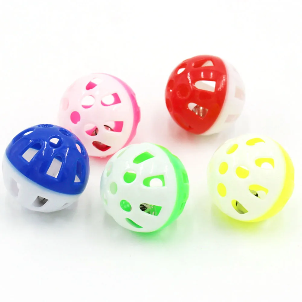 

10pcs Pet Parrot Toy Colorful Hollow Rolling Bell Ball Bird Toy Parakeet Cockatiel Parrot Chew Cage Fun Toys