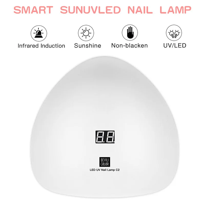 Лампа для ногтевой фототерапии 45 Вт лампа терапии быстросохнущая Индукционная