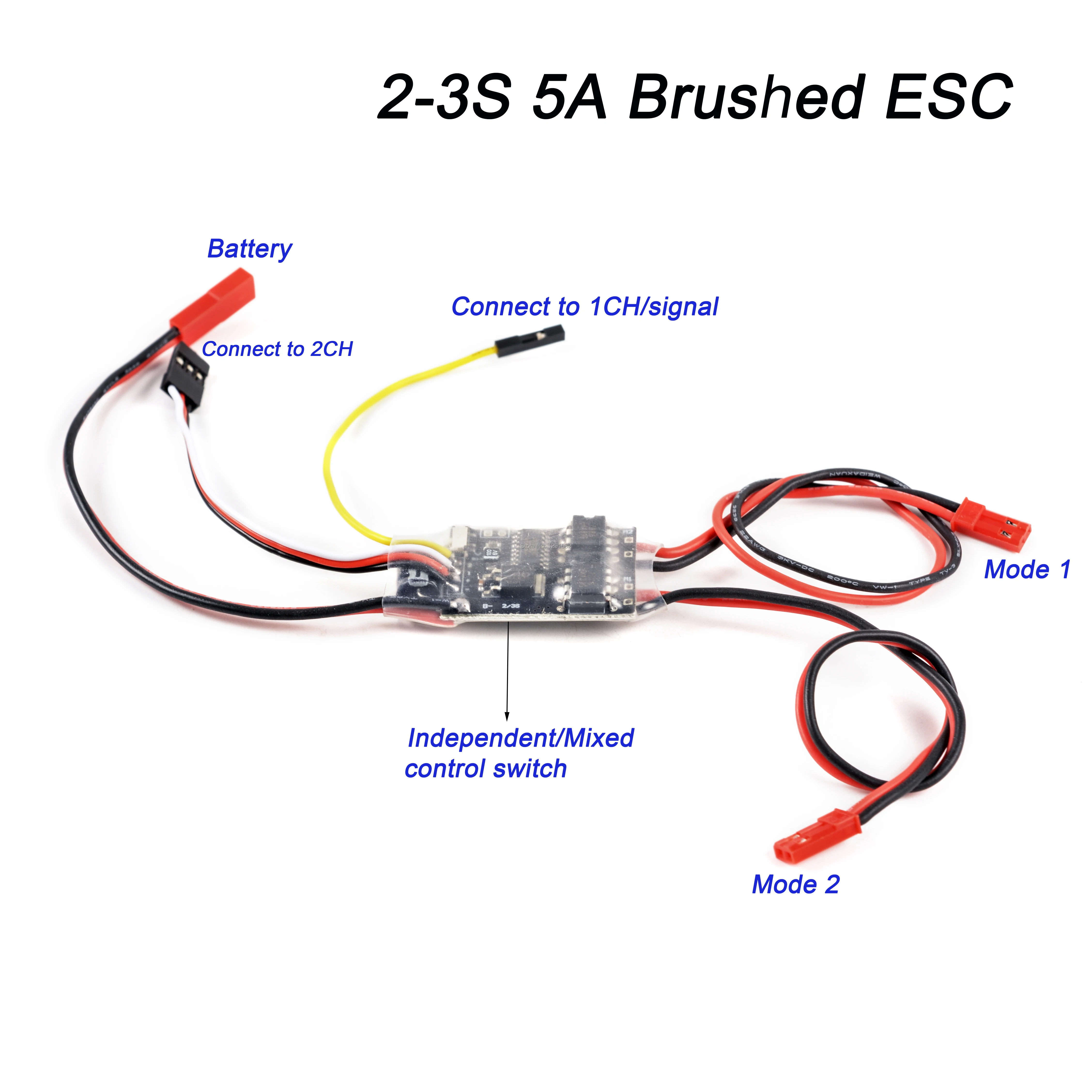 Новый 2S 3S Lipo 5A ESC двухсторонний двунаправленный матовый контроль скорости для