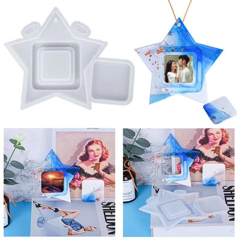 

Photo Frame Mold DIY Resin Mold Suitable for Jewelry Resin Molds Including Photo Frame Decoration Silicone Mold Pendant Crafts