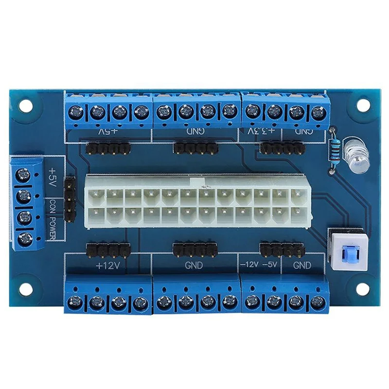 24/20 Pin Atx блок питания Настольный Breakout плата модуль адаптер для компьютера
