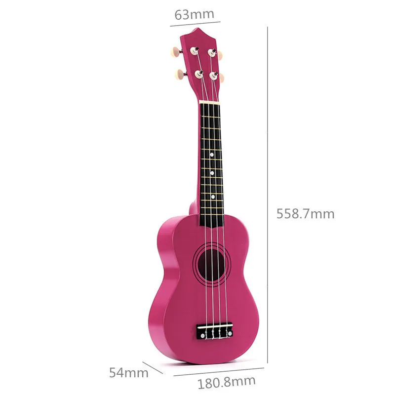 21" Soprano ukulele eucalyptus nylon 4 string hawaiian bass guitar instrument for beginners or basic players | Спорт и