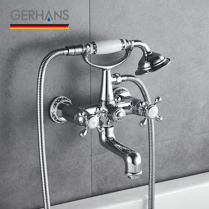 GERHANS Faucet K13001 K13001G Смеситель для ванны Цвет: Хром Золото | Обустройство дома