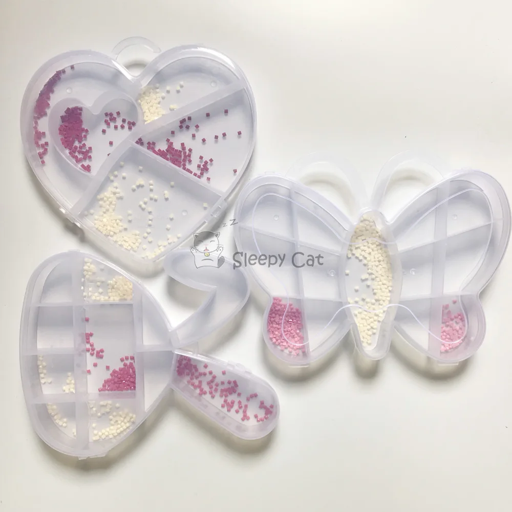 Аксессуары для алмазной живописи прозрачная пластиковая коробка бусин хранения