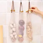Креативная подвесная сумка для хранения овощей, лука, картофеля, дышащая сетчатая сумка, кухонная Сетчатая Сумка для хранения чеснока, имбиря