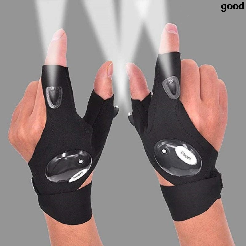 Универсальные автомобильные перчатки без пальцев светодиодный фонарик для Opel