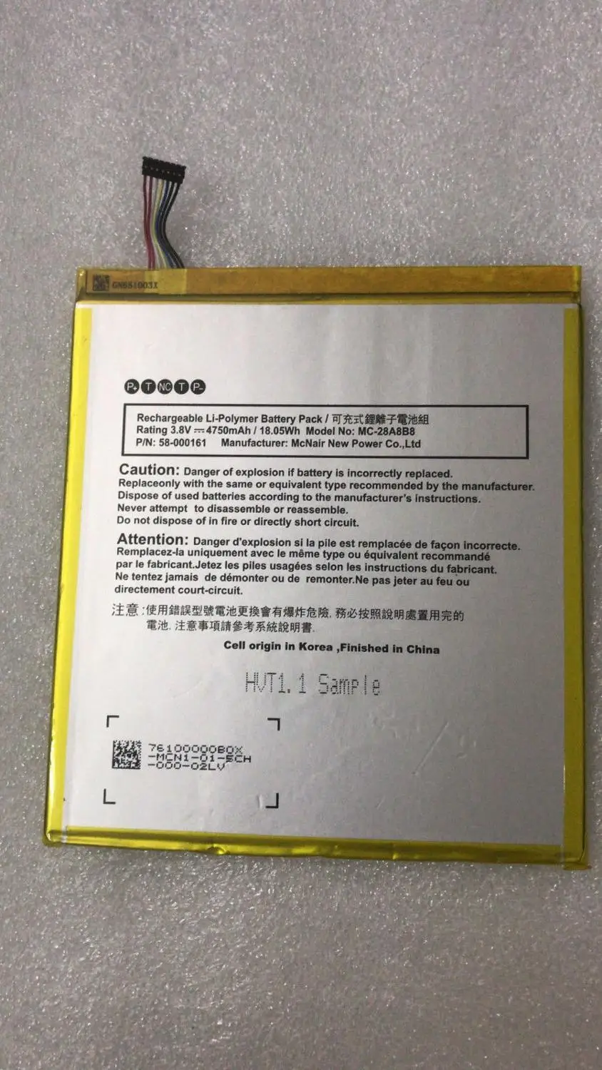 Новая батарея 58-000161 MC-28A8B8 для Amazon Kindle Fire HD 8 &quot6 GEN PR53DC 3 V | Компьютеры и офис