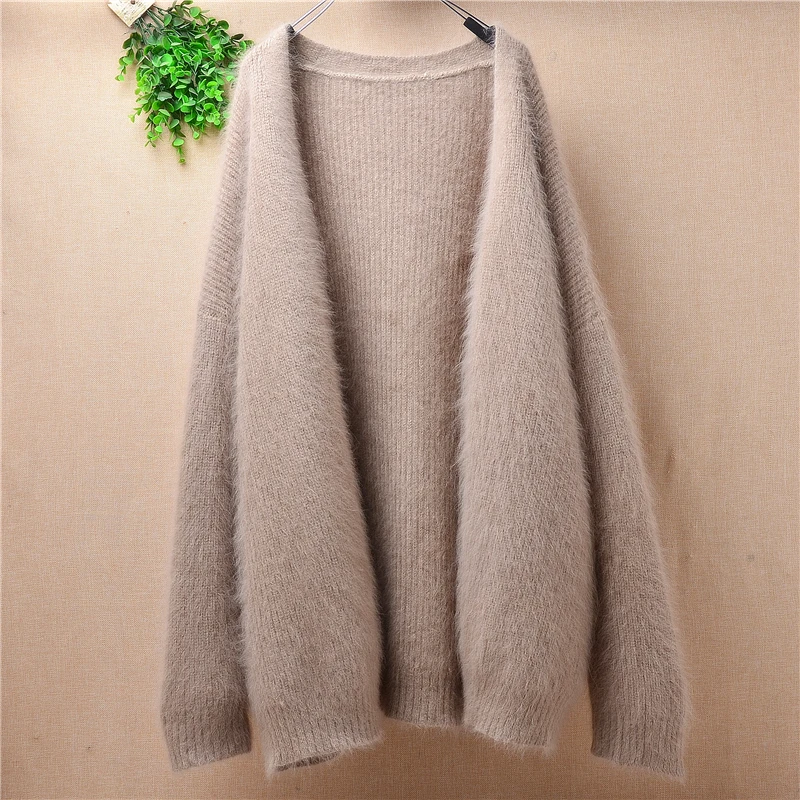 

korean Femmn coats lazy oaf sweater rabbit fur coat mink cashmere cardigans knitted jackets clothes women's fashion clothing