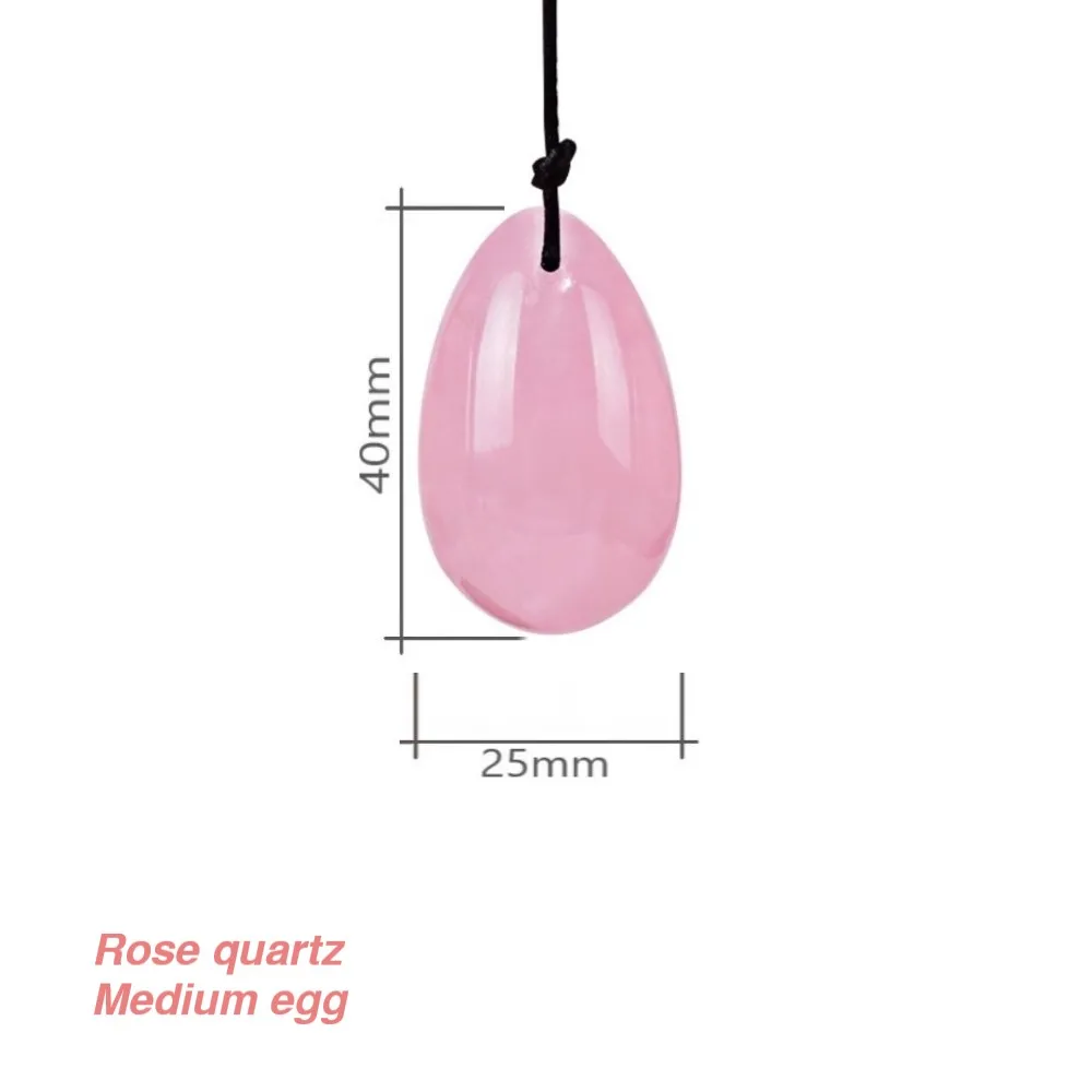 1 Medium egg Натуральный розовый кварц иони яйцо Женщины Кегеля Тренажер нефритовые яйца Вагинальные мышцы подтяжки Мяч Кристалл Кегеля ЯЙЦА дропшиппинг - Цвет: 1 Medium egg