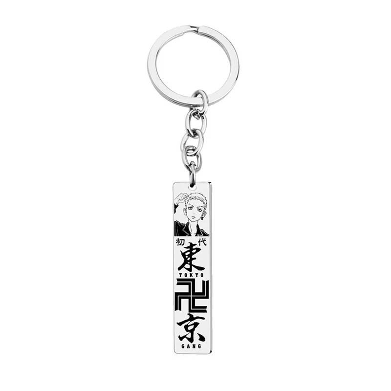 

Tokyo Revengers Anime Stainless Steel Keychain Hanagaki Budo Mikey Mitani Character Figure Bag Pendant Keyring Accessories Gift