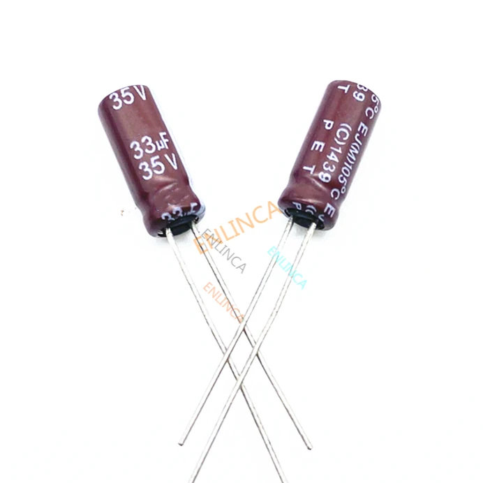 

10pcs 33uF 35V 6.3x15mm 35V33uF Aluminum Electrolytic Capacitor