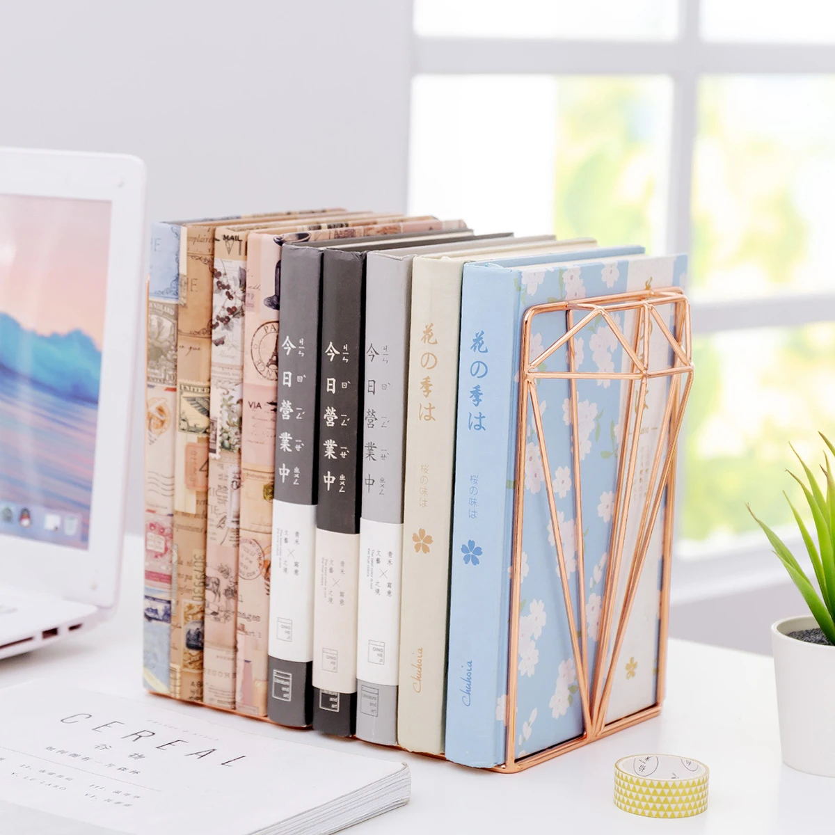 

Save Space Desk Accessories Adjustable Metal Bookshelf Office Desktop Organizer Document Book Holder 1 Pair