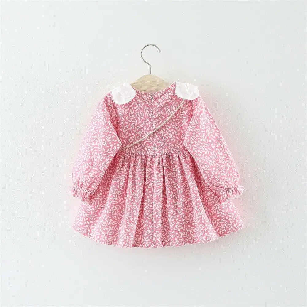 Милый для новорожденных детей девочек платье принцессы милые с длинным рукавом