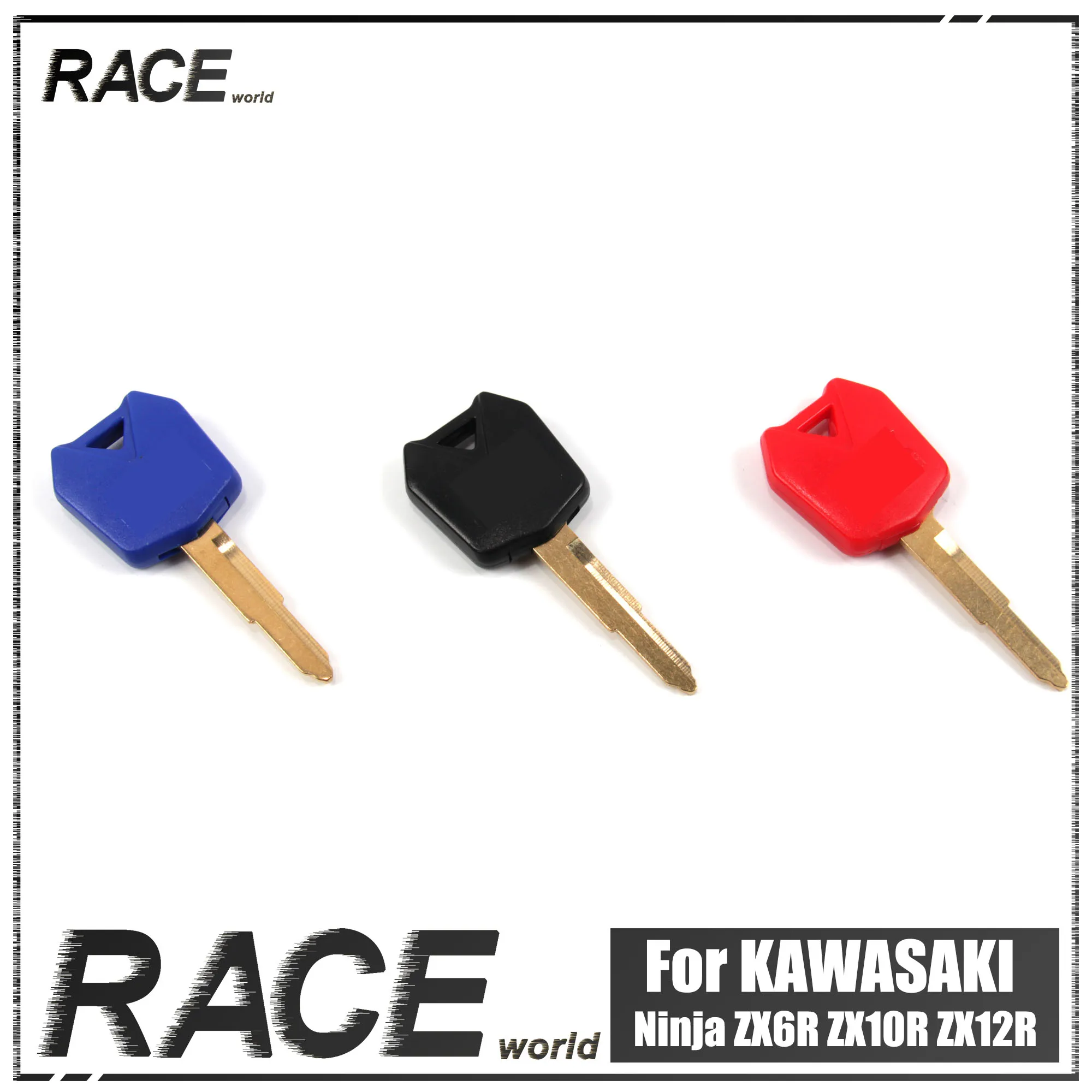 

Motorcycle Uncut Blade Blank Key Embryo For KAWASAKI NINJA ZX6R ZX10R ZX12R ZXR250 ZZR250 ZZR400 Replacement Accessories