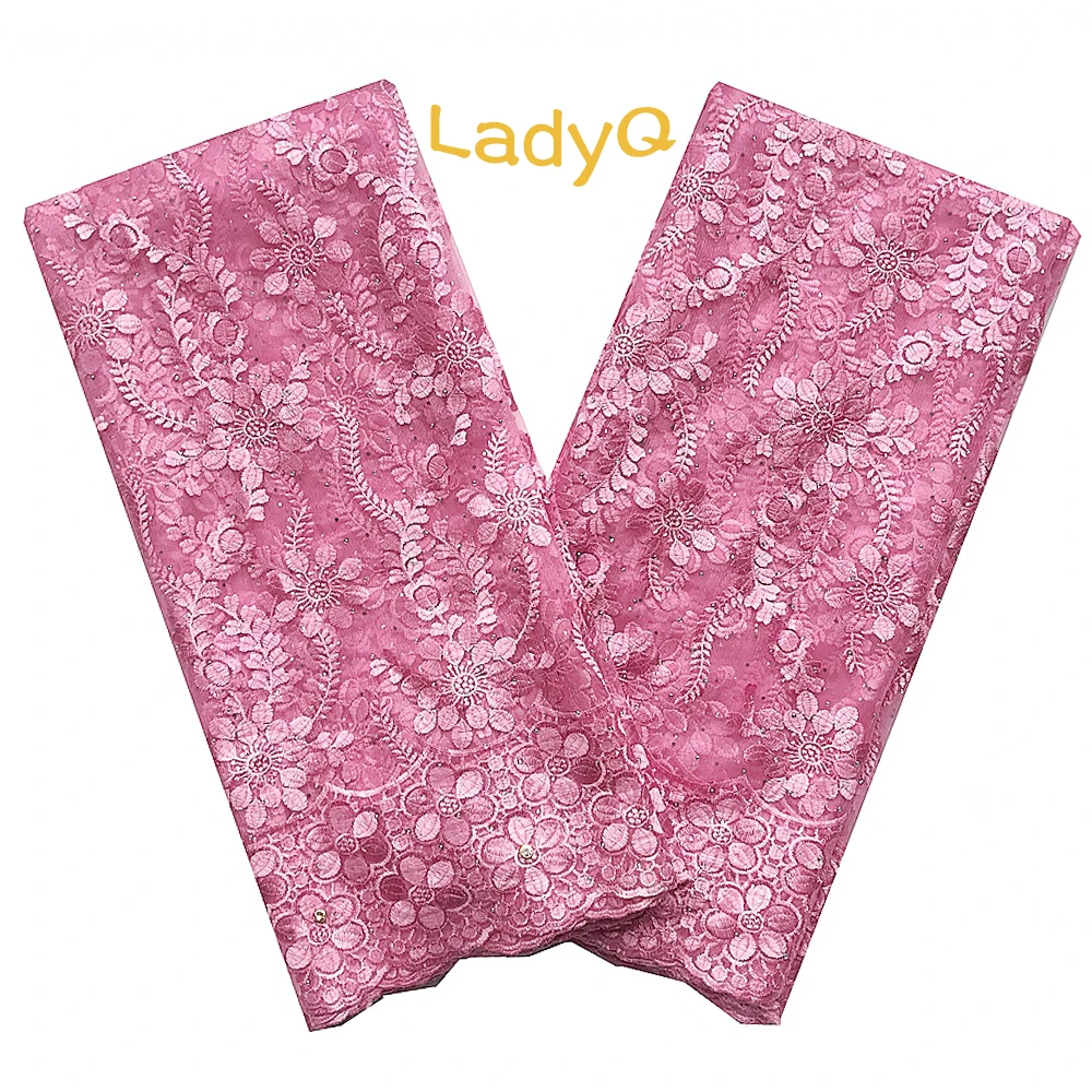 

Orange Nigerian Mesh Guipure Lace Fabric 2019 Green Pink African Cord Laces for Nigerian Party Tulle 2020 French Net Lace Fabric
