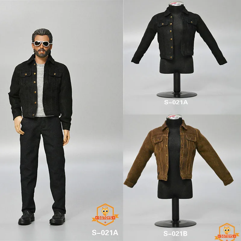 1/6 Женская Повседневная куртка футболка брюки комплект обуви Мужская