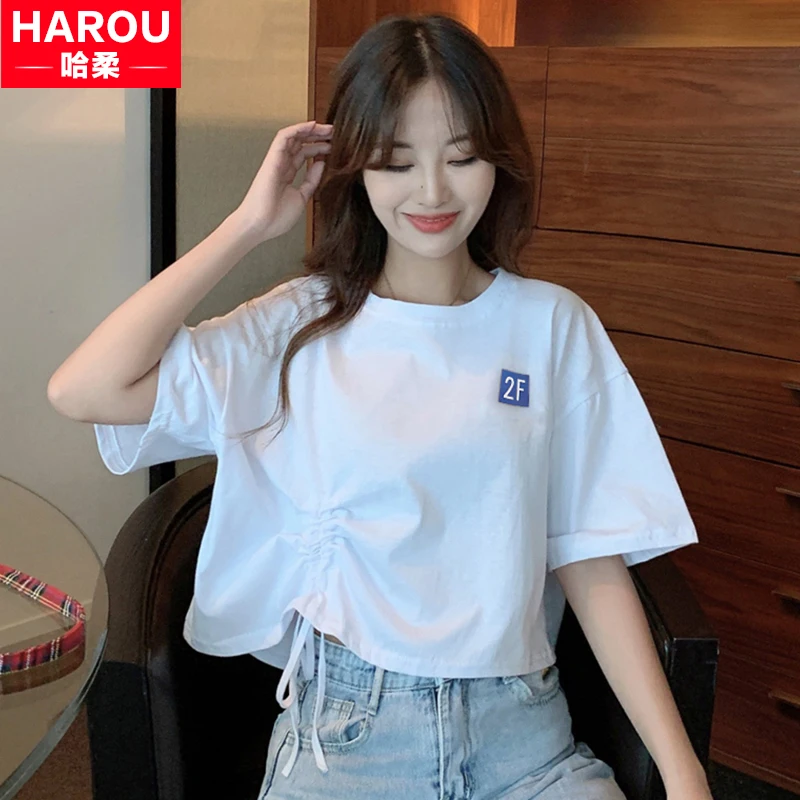 

Short-Sleeved T-shirt Girl Summer Clothes 2021 New Junior High School Students Korean Style Loose Short Small Shirt Top Clothes