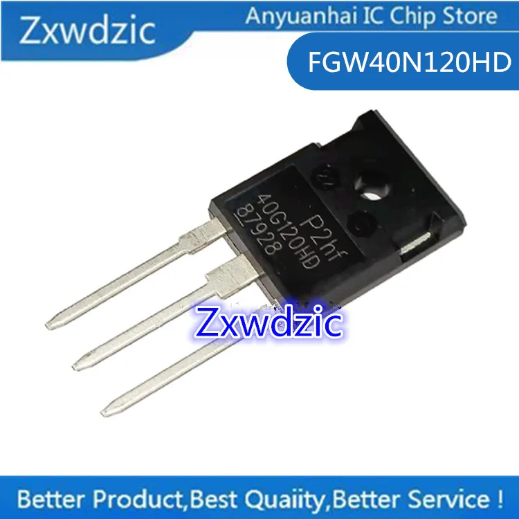 

10pcs 100% New Imported Original 40G120HD FGW40N120HD TO-247 Transistor IGBT Tube 40A 1200V