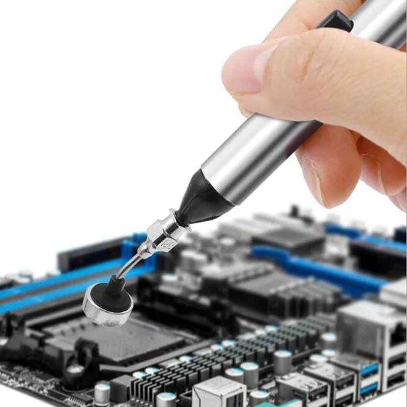 

Вакуумная всасывающая ручка IC SMD, насос на присоске, Пинцет IC SMD, инструмент для пайки и удаления припоя с 3 всасывающими головками